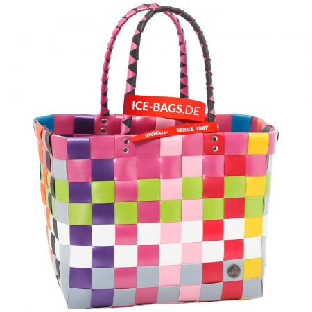 Witzgall Shopper Tasche Klassiker ICE-BAG 5010-85 Einkaufstasche Einkaufskorb Kunststoff bunt farbenfroh geflochten 