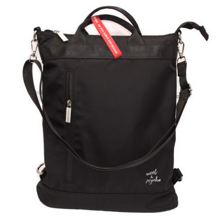 6088-55-0 TROIS SCHWARZ Rucksack, Umhängetasche und Handtasche