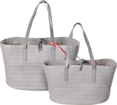 4130-56-0 Strohtasche grau Satz 1-2 fester Boden