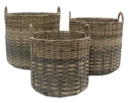 Polyrattan Mehrzweckkorb 7002-03-0 Satz 1-3 rund