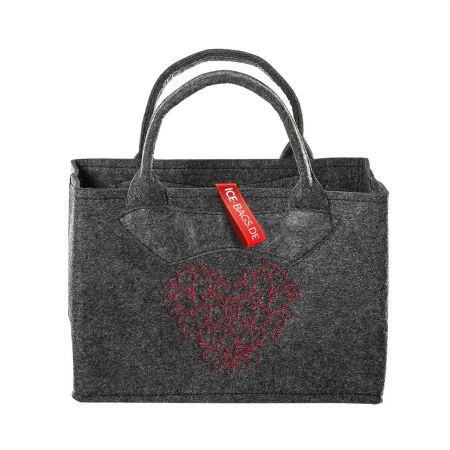 Witzgall Filztasche Herz klein 3557 floral rot 