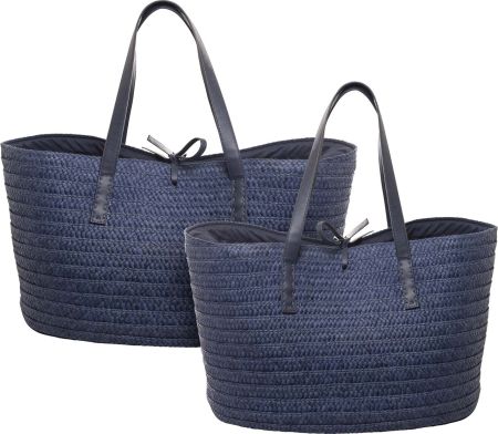 4130-60-0 Strohtasche dunkelblau Satz 1-2 fester Boden