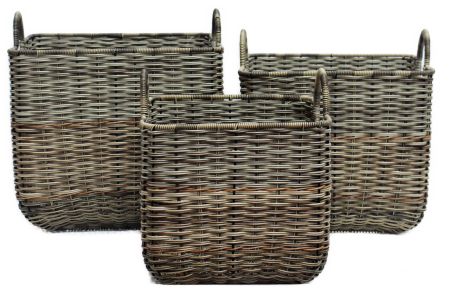 7000-09-0 Polyrattan Mehrzweckkorb Satz 1-3 quadratisch