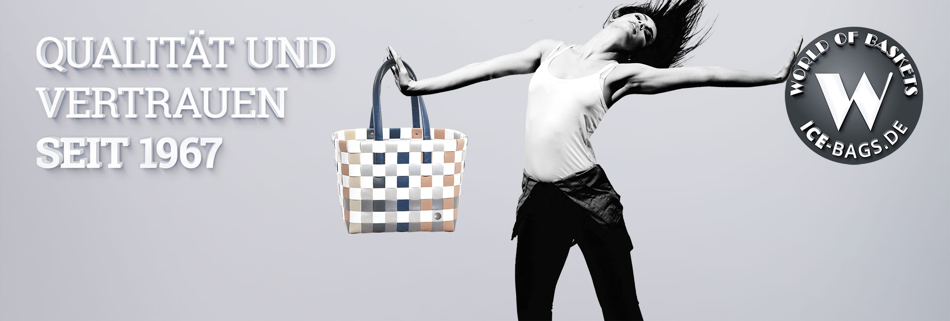 Witzgall Taschen Shopper ICE-BAG Korbwaren Einkaufskorb Einkaufstasche Markenshop