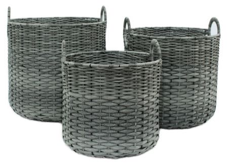 Polyrattan Mehrzweckkorb 7002-56-0 Satz 1-3 rund