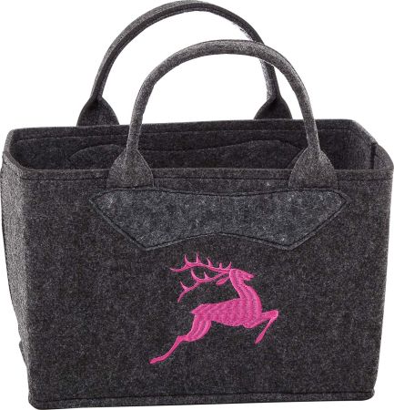 3557-55-36H Filztasche mit Hirsch pink